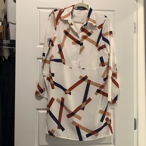 Lulu’s XS collared shift dress, geometric print